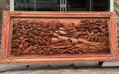 Tranh gỗ thuận buồm xuôi gió đục tay (2)