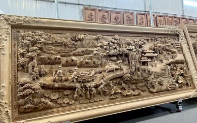 tranh gỗ làng quê (2)